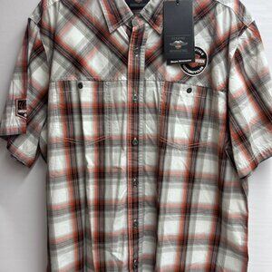 Harley Davidson Checkered Plaid 2XL Mens
